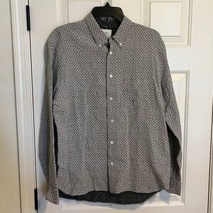 Billy Reid | White Geo Patterned Men's Buttoned Down Shirt